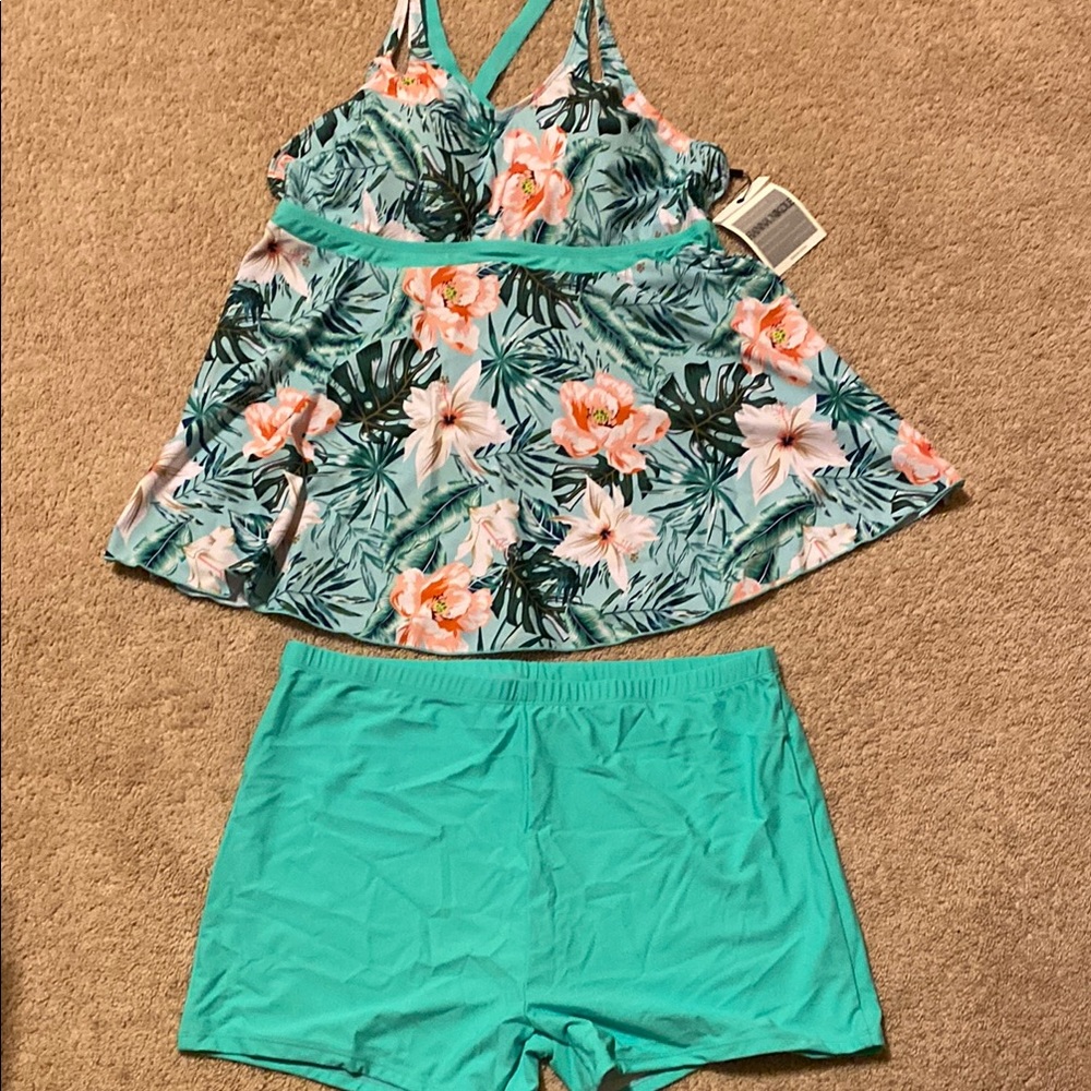 Floral Print Women's Swim Set
